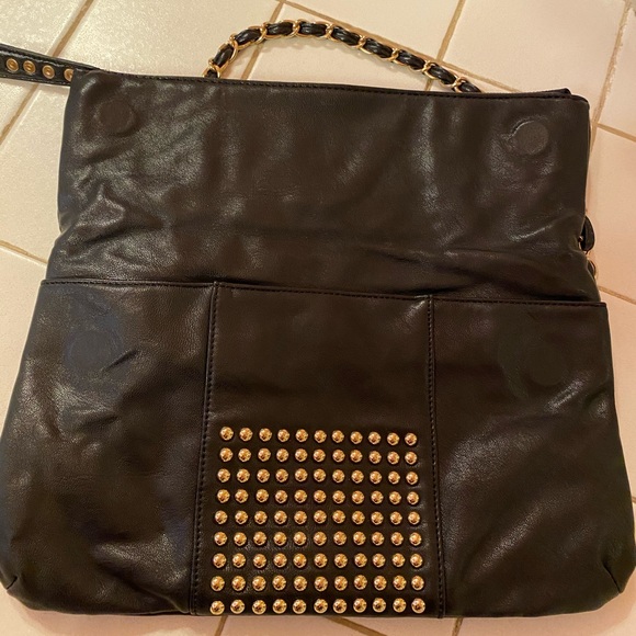 Gold Detailed Black Handbag - Picture 3 of 5